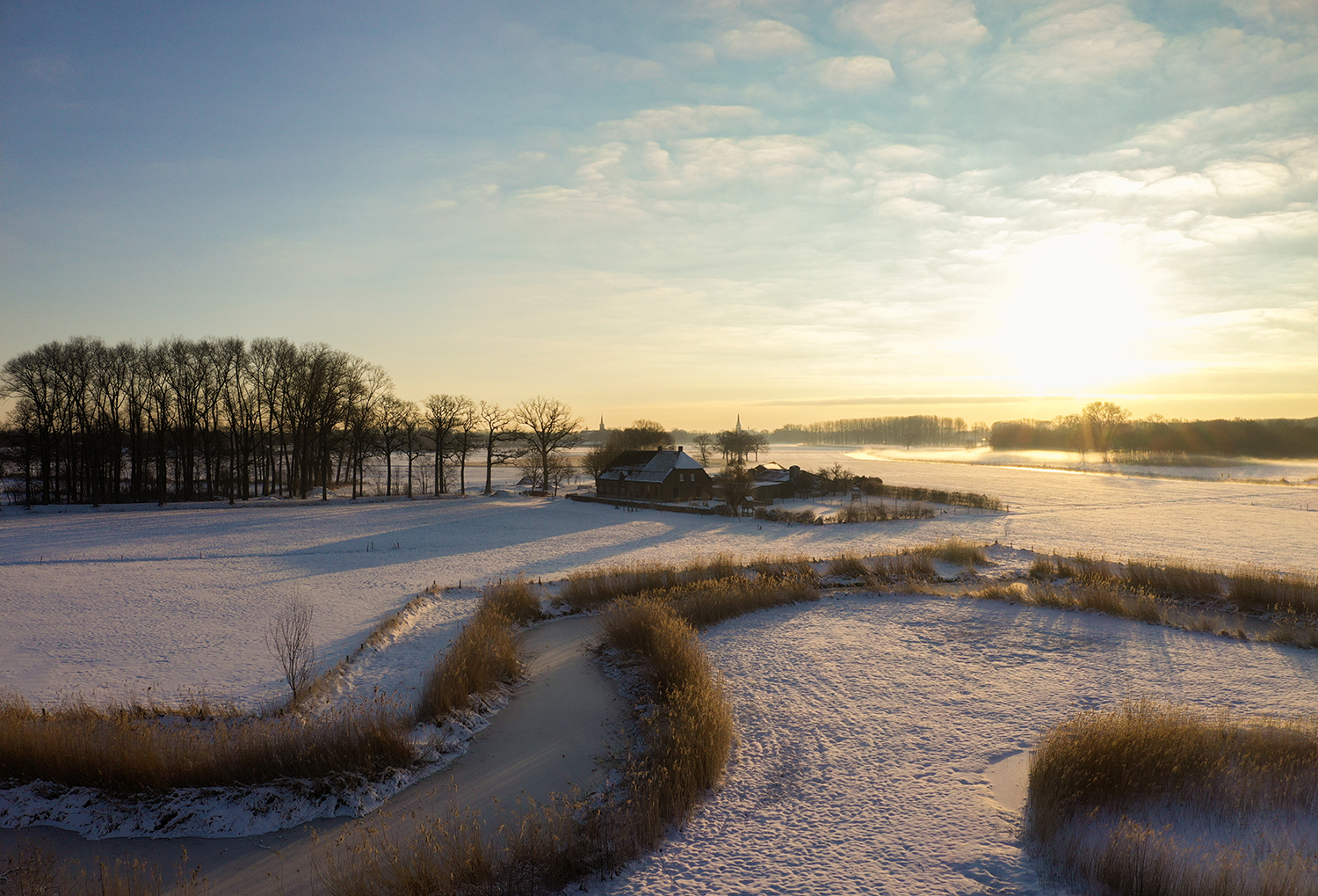 Kasteel Heeswijk winter sneeuw drone luchtfoto (c) Bart Coolen